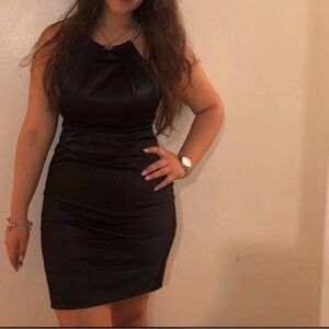 Eliza J Black Halter Mini Dress